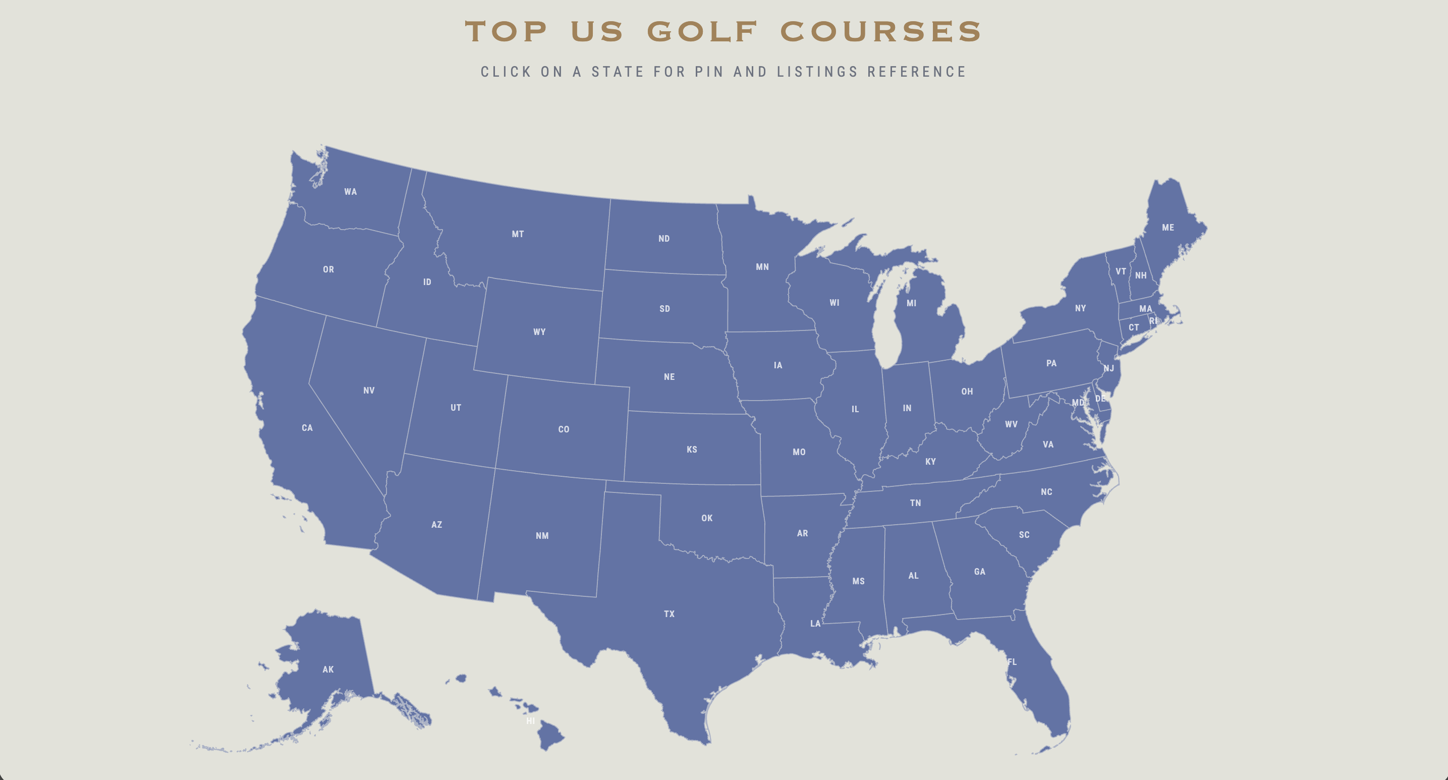 Golf Course Map Generator interface